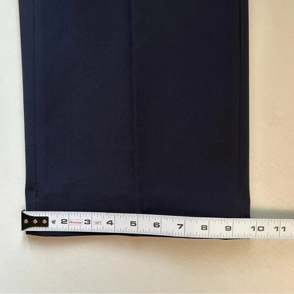 Banana  Republic High Rise Wide Leg Cropped Pants Navy Blue Size 0 NWT - Picture 10 of 16